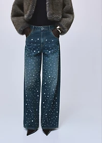 Straight-fit jeans with studs