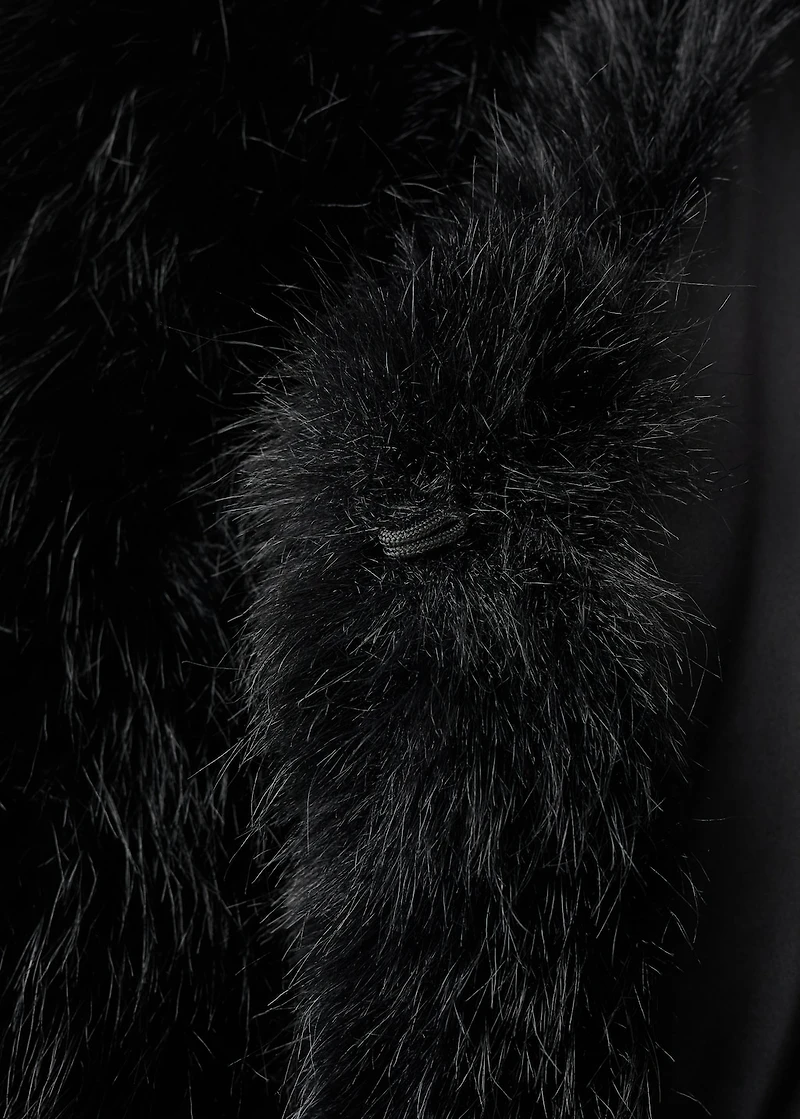 Faux fur cropped jacket