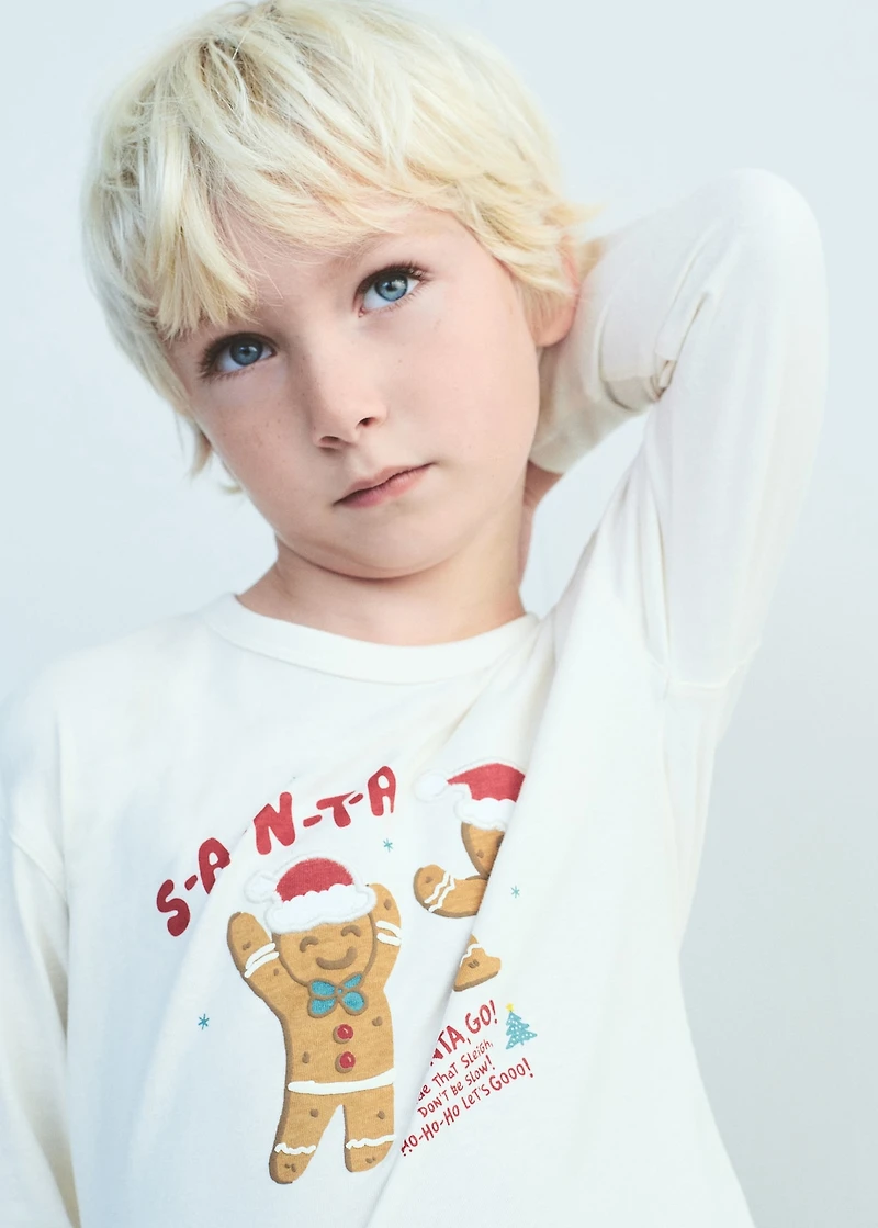 Christmas-print t-shirt