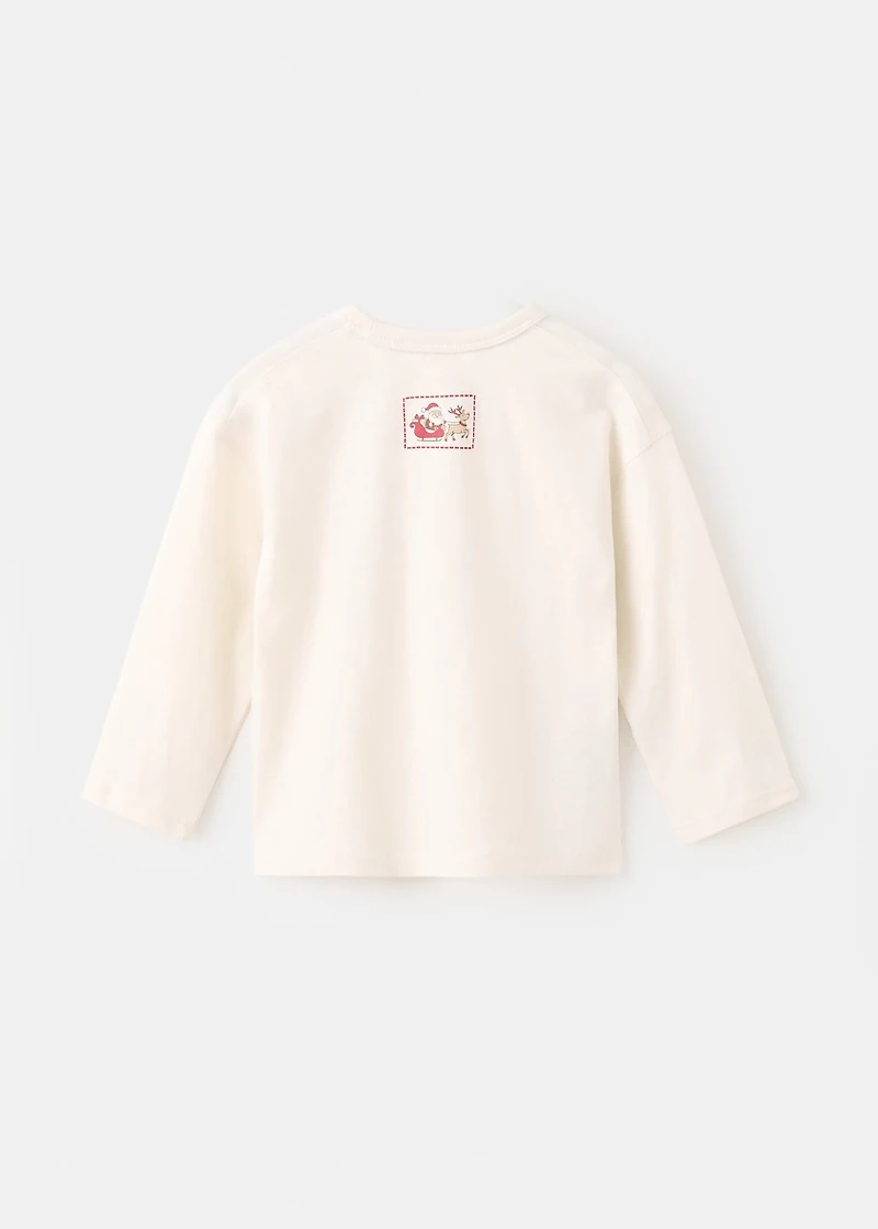 Christmas-print t-shirt