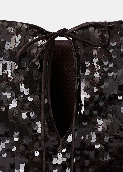 Bell-sleeved top with sequins