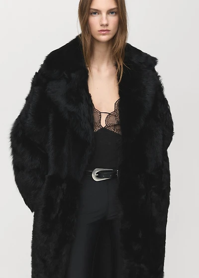 Reversible fur coat