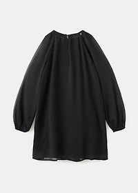 Floral embroidery dress