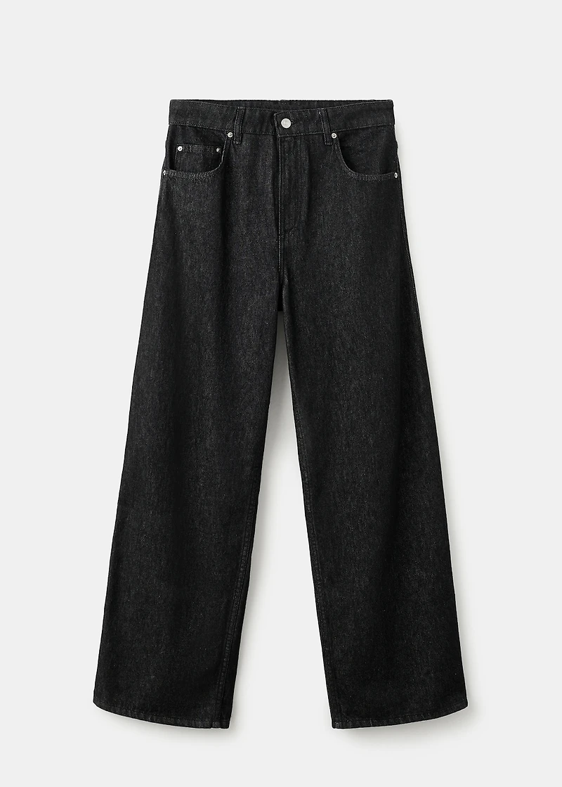 Low-rise barrel jeans