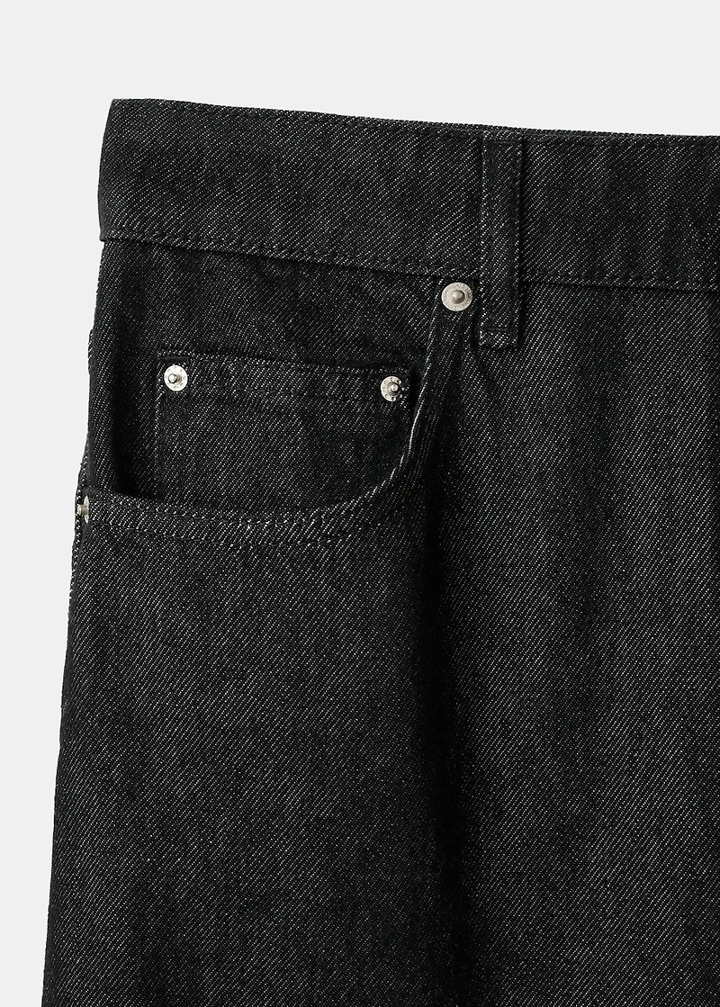 Low-rise barrel jeans