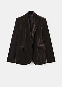 Structured velvet blazer