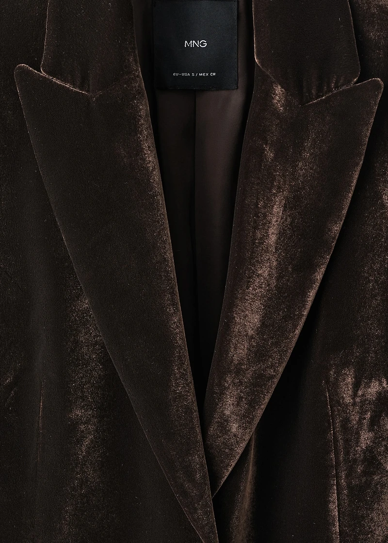 Structured velvet blazer