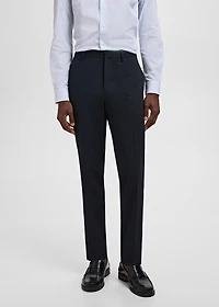 Stretch fabric super slim-fit suit trousers