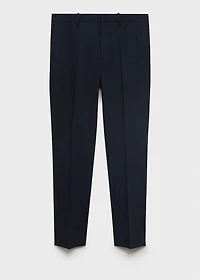 Stretch fabric super slim-fit suit trousers
