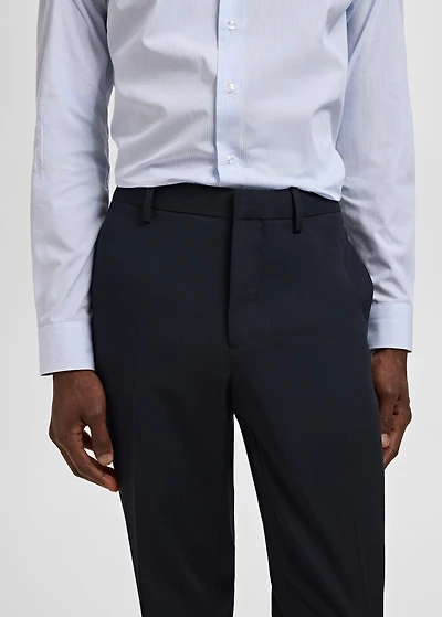 Stretch fabric super slim-fit suit trousers