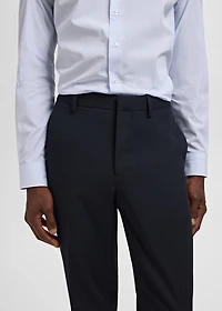 Stretch fabric super slim-fit suit trousers
