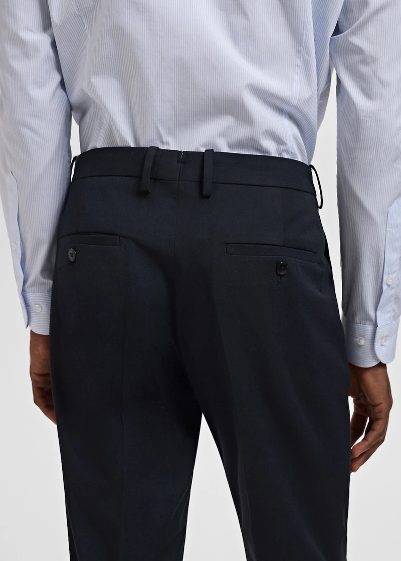 Stretch fabric super slim-fit suit trousers