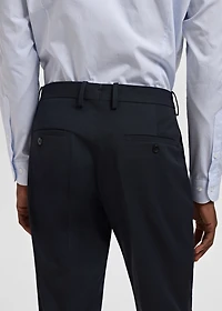 Stretch fabric super slim-fit suit trousers