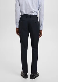 Stretch fabric super slim-fit suit trousers