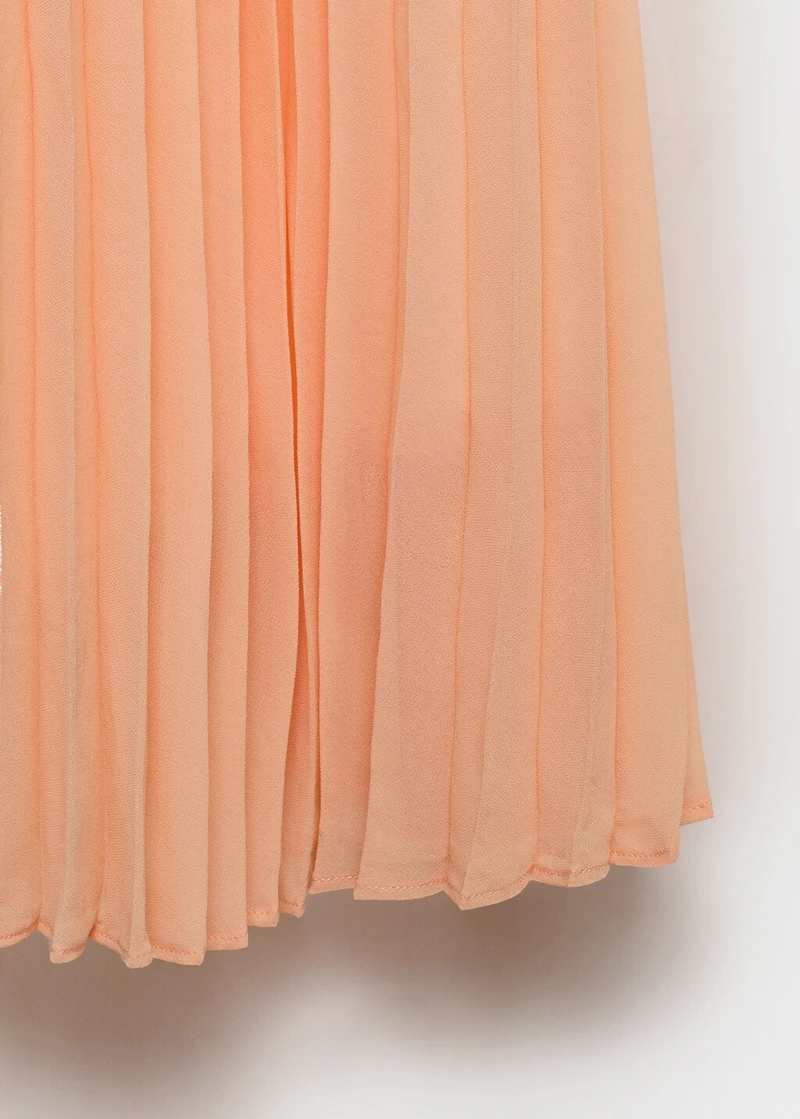 Strapless pleated dress