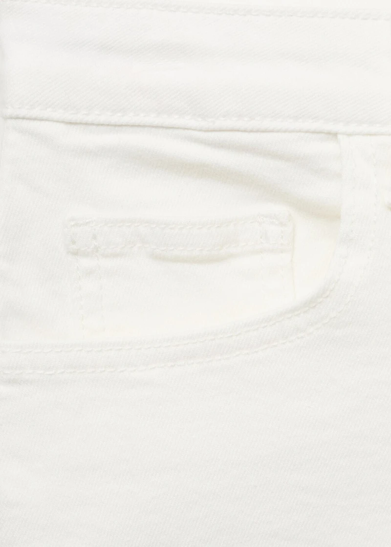 Frayed low-rise shorts