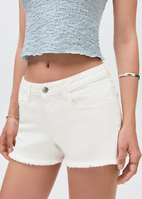 Frayed low-rise shorts