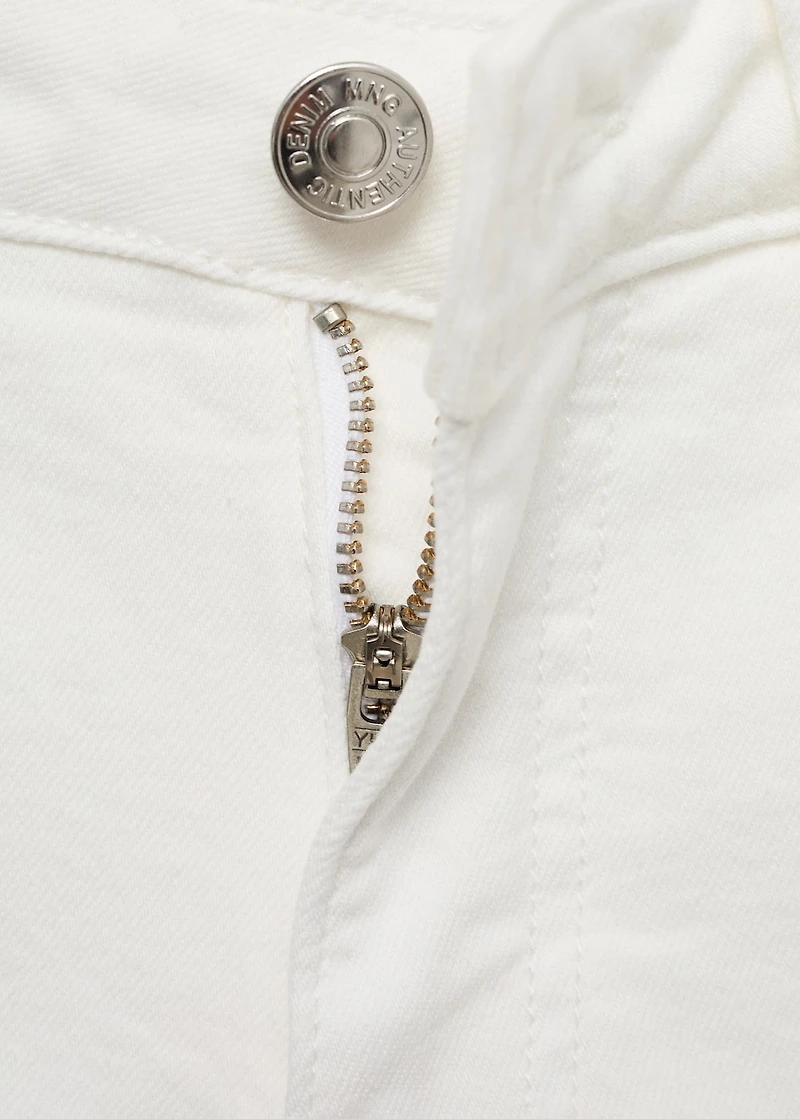 Frayed low-rise shorts