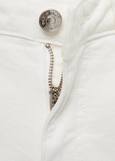 Frayed low-rise shorts