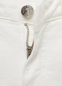 Frayed low-rise shorts