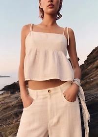 Cotton top with ruffles