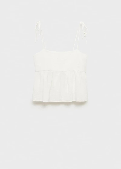 Cotton top with ruffles