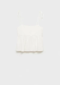 Cotton top with ruffles