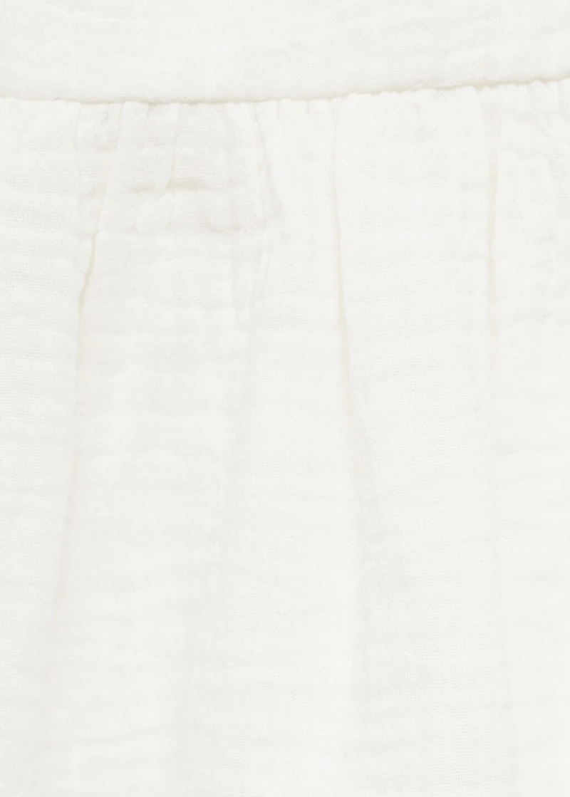 Cotton top with ruffles