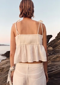 Cotton top with ruffles