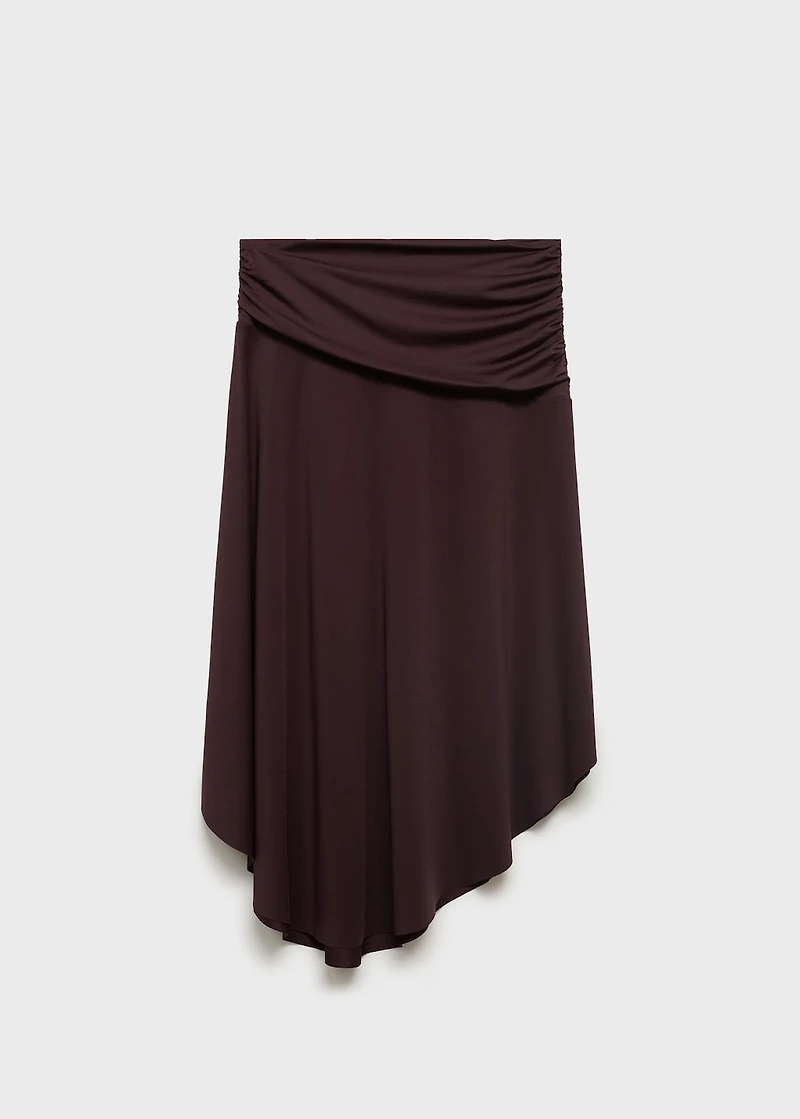Draped midi skirt