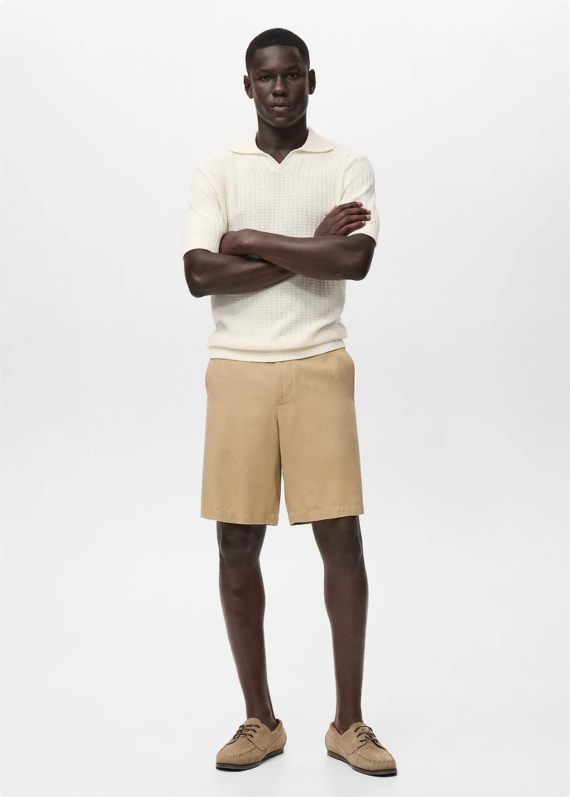 100% cotton knitted polo structure