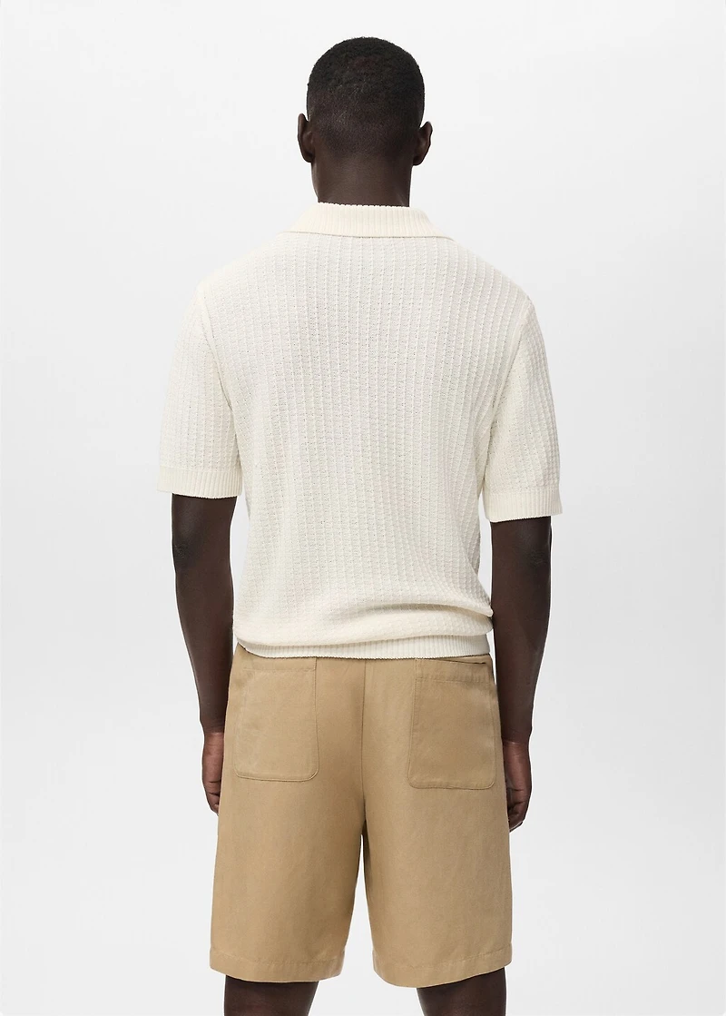 100% cotton knitted polo structure