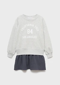 Combined sweatshirt dress