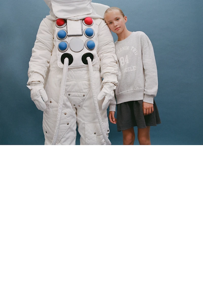 Combined sweatshirt dress