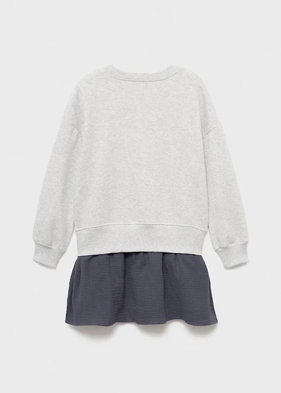Combined sweatshirt dress