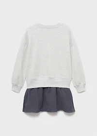 Combined sweatshirt dress
