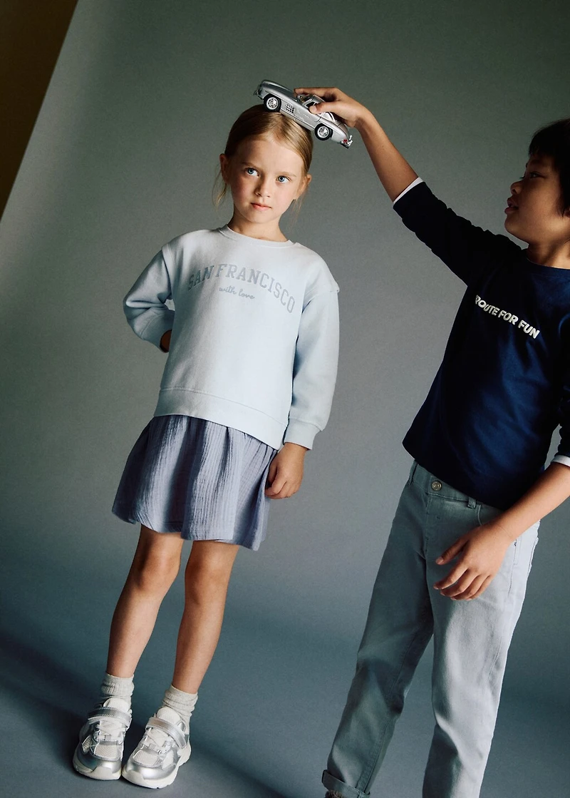 Combined sweatshirt dress