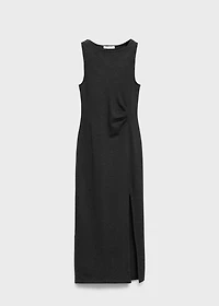 Cut-out ruched dress