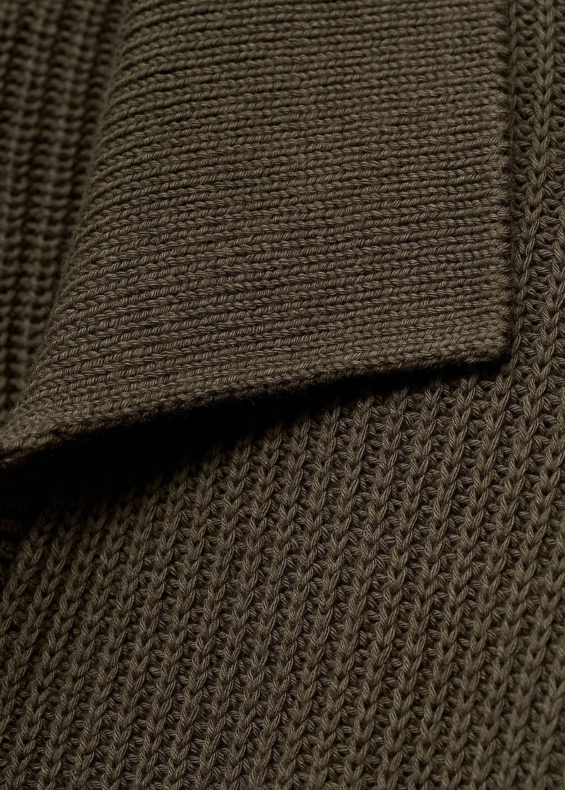 Structured cotton polo sweater