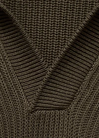 Structured cotton polo sweater