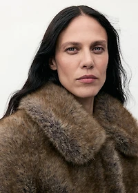 Faux-fur cropped jacket