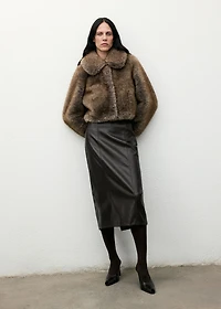 Faux-fur cropped jacket