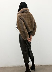 Faux-fur cropped jacket