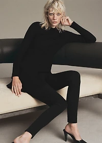 Ribbed knitted A-line dress