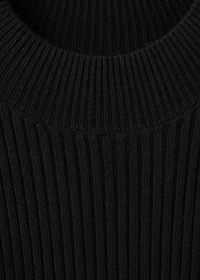 Ribbed knitted A-line dress