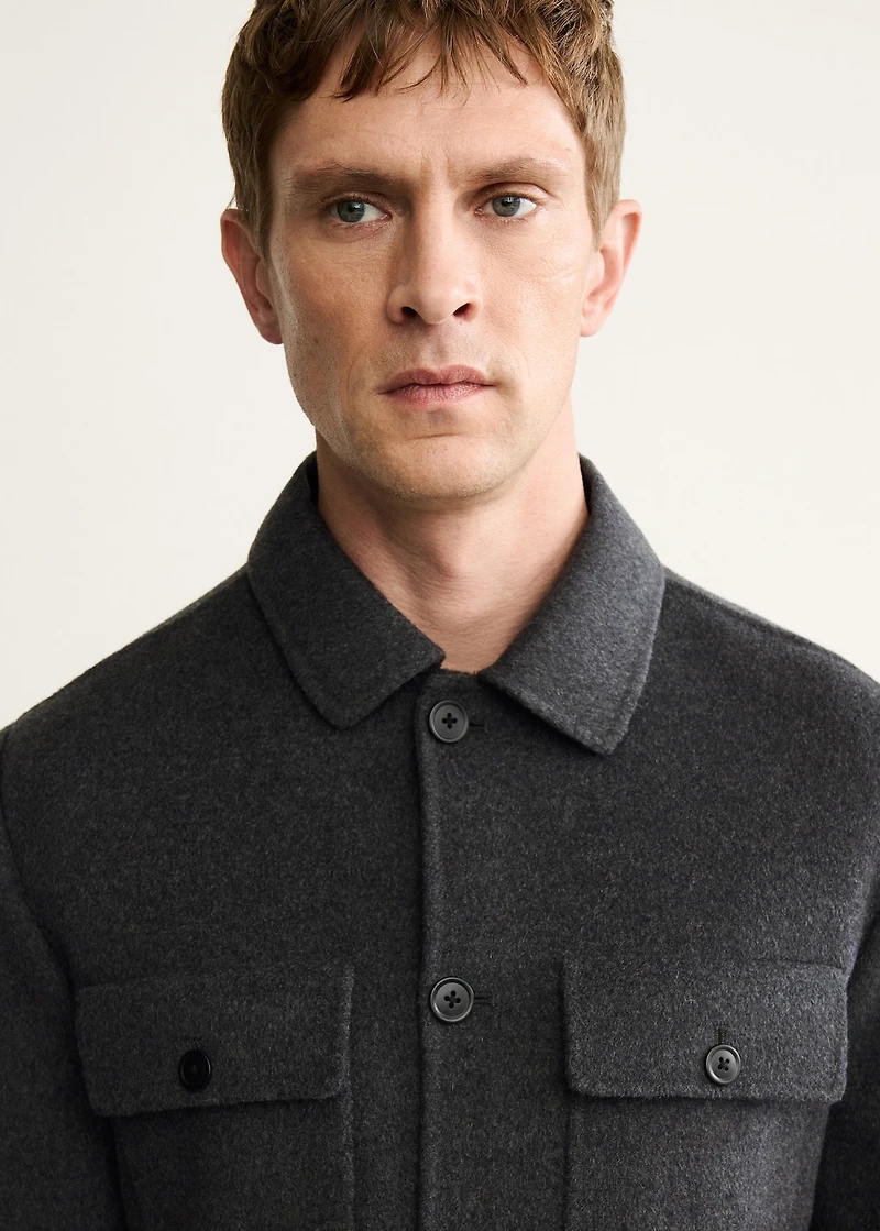 Handmade wool jacket with pockets