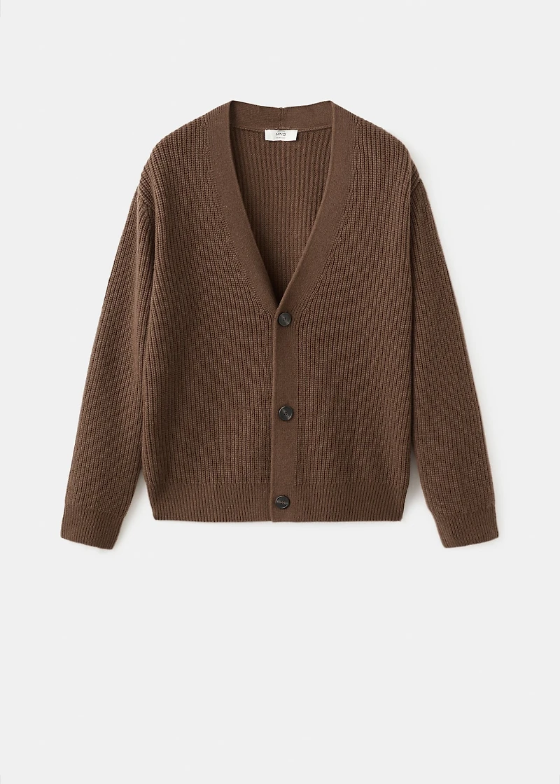 100% wool cardigan with buttons