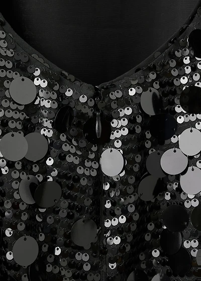 Short dress with sequins