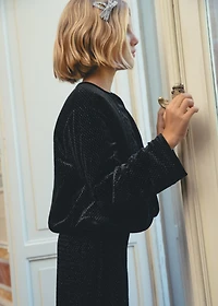 Lurex jacket with buttons