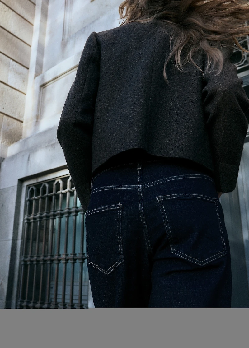 Flared jeans with drawstrings